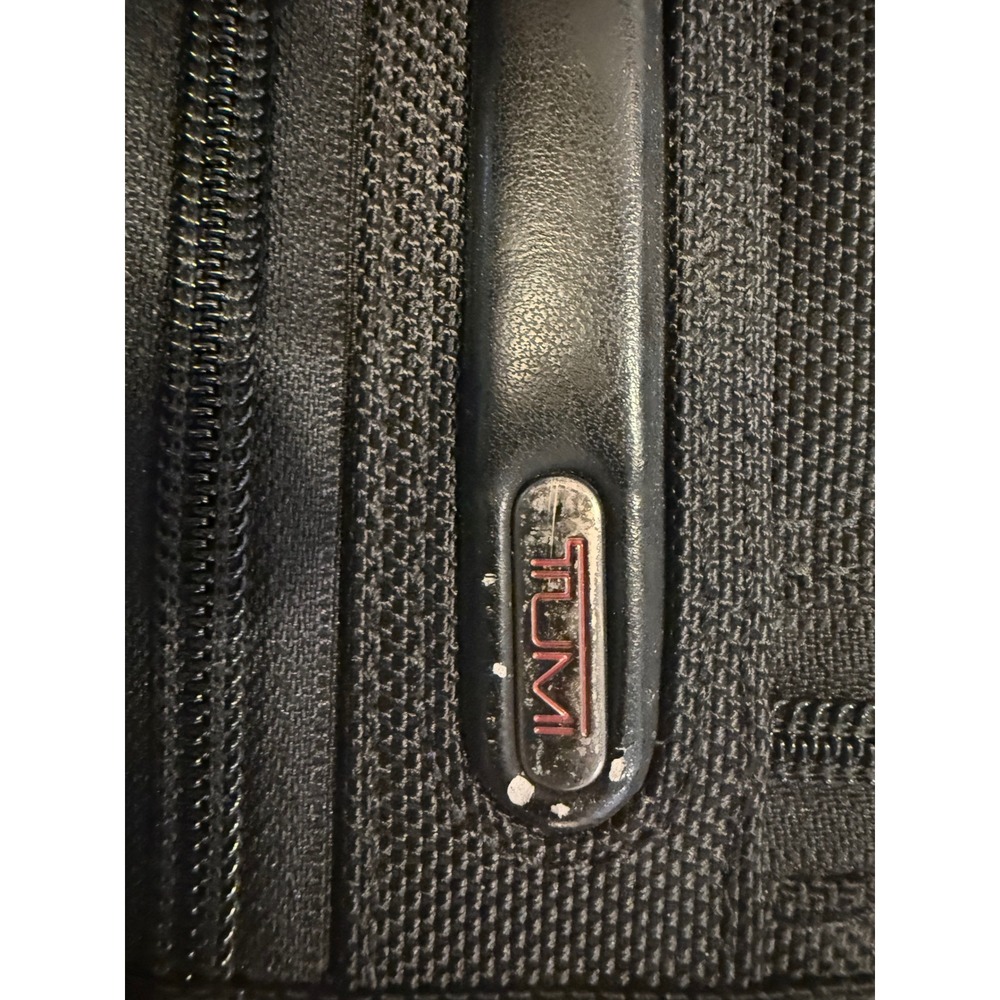 Tumi Alpha Black Ballistic Nylon Expandable Briefcase Laptop Bag Travel Office - Picture 12 of 13